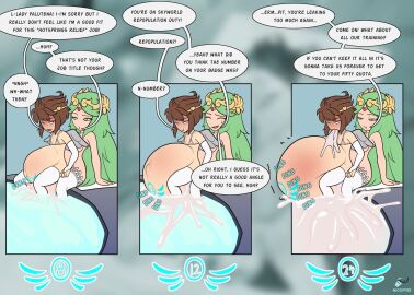 1boy 1futa 2d anal anal_access angel balls balls_tattoo big_balls big_cock big_penis breasts chibi clothed clothing comic_page comic_panel cum cum_inflation cum_through cum_vomit dialogue duo ejaculation english_text excessive_cum female femboy foreskin functionally_nude functionally_nude_futa functionally_nude_male futa_on_male futanari glowing_tattoo goddess green_hair hotsprings huge_cock human impregnation inflation intersex kid_icarus kid_icarus_uprising leaking light-skinned_female light-skinned_futa light-skinned_male light_skin male male_impregnation male_pregnancy mostly_nude mpreg nicoffee nintendo number orgasm palutena penetration penis pit pit_(kid_icarus) pregnancy pregnancy_tally pregnant pregnant_male pubic_tattoo rolling_eyes sex small_penis standing text text_box thighhighs twink uncircumcised uncircumcised_penis uncut unretracted_foreskin veiny_penis vomiting_cum