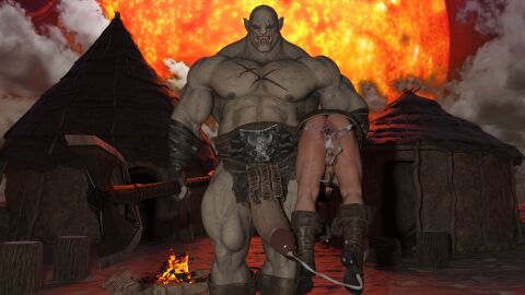 16:9 3d abs antaresmultiverse anus ass azog_the_defiler balls big_penis bodily_fluids cum cum_in_ass cum_inside duo gaping gaping_anus gay genital_fluids genitals hi_res human humanoid lord_of_the_rings male male/male male_only mammal muscular muscular_humanoid muscular_male nipples orc orc_(lotr) orc_male pecs penis scar size_difference the_hobbit widescreen