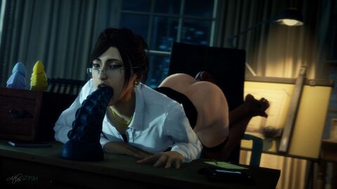 3d asian asian_female ass bad_dragon bad_dragon_dildo barkeeper bartender begging big_ass bottomless brown_hair brunette_hair confident deepthroat desk desk_sex ear_piercing earrings elegant enticing fat_ass feet feet_apart feet_up female glasses hands_on_desk huge_ass inviting inviting_to_sex inviting_viewer japanese lewd like_a_dragon_(series) looking_at_camera looking_at_viewer male mature middle_aged monster_cock monster_dildo office office_chair office_lady pale penis perfect_body perfect_legs performance purple_dildo reading_glasses reina_(ryuu_ga_gotoku) ryu_ga_gotoku ryuu_ga_gotoku secretary sex_toy showing_off submissive submissive_female sucking_dildo sucking_penis tentacle tentacle_dildo toy toying_self undone_shirt yakuza_(series)