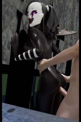 animated ass ass_focus ass_grab ass_up black_and_white black_body black_hair female five_nights_at_freddy's five_nights_at_freddy's_2 fnaf from_behind from_behind_position from_front_position from_side grabbing grabbing_ass grabing_from_behind hot_girl marionette_(fnaf) music puppet puppet_(cally3d) puppet_(fnaf) purple_eyes restaurant side_view tagme video