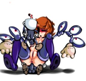 2015 4_fingers anal anal_sex animate_inanimate ass ass_grab balls black_balls black_body black_butt black_eyes black_penis body_part_in_ass brown_clothing brown_footwear brown_shoes butt_grab captain_kirb clothing crossover cuphead cuphead_(game) cybernetic_arm cybernetic_leg cybernetic_limb cybernetics cyborg eyelashes faceless_character faceless_humanoid faceless_male female female_human female_on_humanoid female_penetrated fingers footwear for_a_head genitals glans group hair hand_on_another's_butt hand_on_ass hand_on_butt hands_on_hips handwear heart_eyes heart_symbol human human_on_humanoid human_penetrated humanoid humanoid_penetrating humanoid_penetrating_female humanoid_penetrating_human interspecies larger_female larger_human machine male male/female male_humanoid male_on_human male_penetrating male_penetrating_female mammal mugman object_head one_eye_closed orange_hair peacock_(skullgirls) penetration penile penile_penetration penis penis_in_ass pink_glans puffy_pussy pupils pussy red_eyes sex shadow shoes size_difference skullgirls smaller_humanoid smaller_male studio_mdhr tan_body tan_butt tan_clothing tan_gloves tan_handwear tan_pussy tan_skin trio