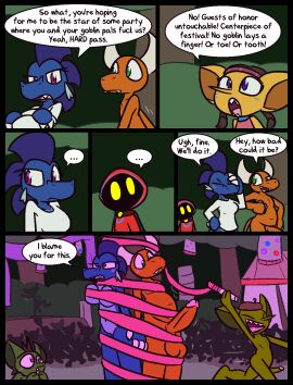 2025 2_horns accessory anthro balls big_balls big_breasts big_penis black_body blue_body blue_choker blue_clothing blue_hood blue_jewelry blue_necklace blue_robe blue_scales blush bottomless breasts brown_inner_ear choker claws clothed clothing comic crossed_arms cute_fangs demon dialogue dragon ellipsis english_text erection european_mythology fangs female femboy finger_claws gay gay_anal gay_male gay_sex genitals goblin green_eyes green_pupils group hair headband hi_res homosexual homosexual_male homosexual_sex horn isabella_(ultilix) jewelry leo_the_magician male male/male male_penetrated male_penetrating male_penetrating_male maypole mythological_creature mythological_scalie mythology necklace nipples nude orange_balls orange_body orange_penis orange_scales penis pink_clothing pink_headband pink_nipples pink_shirt pink_topwear pupils purple_eyes purple_hair purple_pupils red_clothing red_hood red_robe robe ruby_(ultilix) scales scalie shadow_creature shirt silhouette smash_cut solo_male speech_bubble teeth text to-be-named-later topwear ultilix vulva western_dragon white_claws white_clothing white_shirt white_topwear yaoi yellow_body yellow_skin