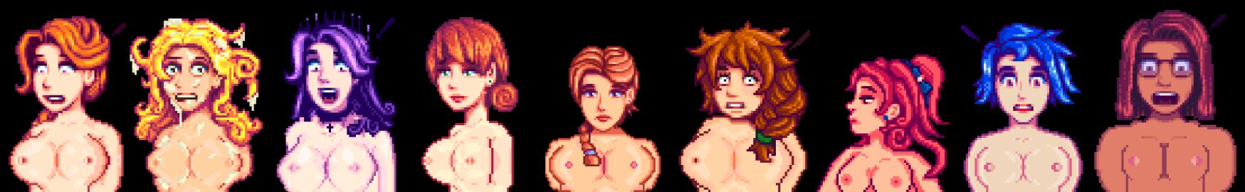 embarrassed nude female, emily (stardew valley), enf, exposed, exposed brea...