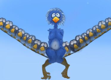 ass big_ass big_breasts big_butt big_thighs big_titties bird bird_girl blue_body breasts curvaceous curvaceous_female curvaceous_figure curvy curvy_figure curvy_hips disney female female_only for_the_birds pixar zzzilart