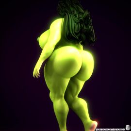 1girls 3d alternate_body_type animated back_view big_ass big_breasts completely_nude_female elevenendless endlessillusion green_body green_hair green_skin huge_ass huge_breasts marvel marvel_comics nude_female she-hulk solo_female tagme video walk_cycle wide_hips