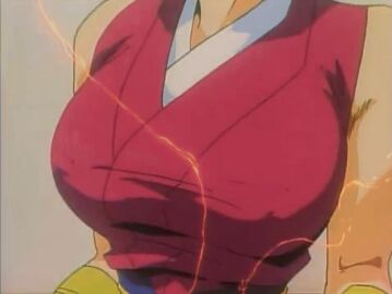 1990s_(style) 1996 2d animated bouncing_breasts breast_expansion breast_focus breast_growth breast_growth_(enlargement) breasts bursting_breasts collarbone electricity female gif injuu_gakuen_la_blue_girl japanese_clothes la_blue_girl large_breasts muscle_growth muscles nipples perky_breasts retro_artstyle tagme torn_clothes transformation upper_body yaku
