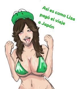 ahe_gao big_breasts bikini breasts cum_in_mouth cum_on_breasts cum_on_face female green_bikini hermit_gals hermitcraft liza_baez lizabaez mcyt minecraft minecraft_youtubers spanish_text stressmonster101 tiktok twitch twitch.tv twitch_streamer twitter twitter_username youtube youtube_hispanic youtuber youtubers