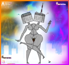 agonywelds angelsagony anthro ass birthday breasts building buildings controversial controversy deki female male never_forget offensive sketch smaller_male taller_female tenna_(angelsagony) thick_ass thick_thighs thighs twin_towers wide_hips worldtradesisters