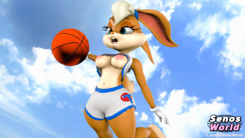 2024 3d anthro anthro_only anthrofied areola areolae basketball big_breasts breasts breasts_out breasts_out_of_clothes bunny_ears bunny_girl bunny_tail exposed_breasts exposed_nipples exposed_torso female furry furry_breasts furry_ears furry_female furry_only furry_tail high_resolution highres jumping lifted_shirt lola_bunny looney_tunes nipples sfmseno source_filmmaker space_jam sportswear thighs warner_brothers