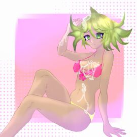 brawl_stars breasts cum_on_breasts female mandy_(brawl_stars) supercell swimsuit