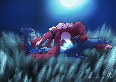 2_penises animal_genitalia animal_penis bite black_body blue_eyes blush collar duo duo_focus female female_on_top female_penetrated feral fridaylugia generation_2_pokemon generation_3_pokemon genitals glowing glowing_genitalia glowing_penis group hemipenes hi_res legendary_pokemon lugia lying male male/female male_penetrating male_penetrating_female moon multi_genitalia multi_penis neck_bite night nintendo on_top penetration penis pokemon pokemon_(species) red_body sex shadow_lugia shadow_pokemon tail winged_arms wings yellow_eyes