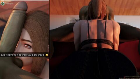 bed bedroom big_ass blowjob bra censored cheating from_behind game moaning modded molagballin netorare ntr on_knees oral oral_sex red_hair reyna_asgeir skyrim snapchat sound sound_edit sound_effects sound_warning sweater tagme text text_box the_elder_scrolls video
