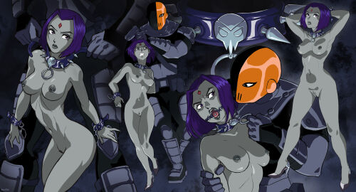 1boy 1girls angry angry_sub athletic athletic_female bad_end bondage bound breasts captured captured_heroine collar damsel_in_distress dc dc_comics deathstroke defeated defeated_heroine defiant defiant_sub domination enslaved female femsub forced_exposure forced_submission forehead_jewel frustrated gag gagged helpless high_heels humiliation kidnapped kidnapping male male/female maledom medium_breasts naked nude nude_female open_mouth_gag pierced_nipples pierced_tongue piercing pubic_hair punishment purple_eyes purple_hair pussy rachel_roth raven_(dc) restrained roxyrex sex_slave slade_wilson slave slave_collar slave_girl slaver spiked_collar straight submissive submissive_female teen_titans tongue_piercing uncomfortable unhappy unhappy_female unseen_male_face worried