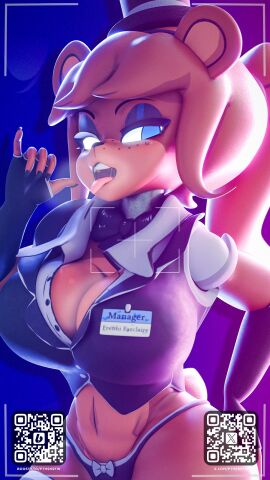 3d brown_hair cryptiacurves fazclaire's_nightclub female five_nights_at_freddy's freddy_(fnaf) fredina's_nightclub fredina_(cally3d) frenni_fazclaire pths solo solo_female