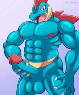 absurd_res alligator alligatorid balls big_balls big_penis crocodilian deenoodies feraligatr generation_2_pokemon genitals hi_res huge_balls huge_cock humanoid hyper hyper_balls hyper_genitalia hyper_penis male muscular muscular_male nintendo penis pokemon pokemon_(species) reptile scalie solo