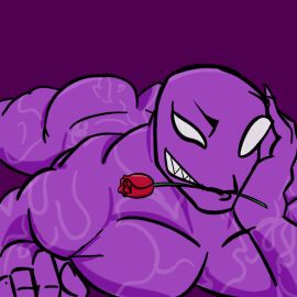 anthro ass el_benon elbenon male male_only marvel monster muscular muscular_male oomaigulf pecs purple_venom purplevenom rose rose_(flower) seductive sexy sharp_teeth yaoi youtube_hispanic