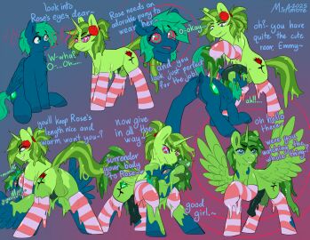 absorption_vore abstract_background animal_genitalia animal_penis anus ass balls balls_worship body_worship clothing cutie_mark dialogue digital_media dominant duo english_text equid equine equine_genitalia equine_penis erection feathers female feral flower from_behind_position futanari genital_worship genitals goo_creature hasbro hi_res horn hypnosis intersex intersex/female legwear looking_at_viewer mammal mane mind_control miramore mounting my_little_pony mythological_creature mythological_equine mythology open_mouth oral_sex pegasus penetration penile penis plant presenting presenting_hindquarters presenting_vulva pussy rose_(flower) rose_thorn_(character) sex sheath simple_background species_transformation spiral spiral_background spiral_eyes stockings submissive submissive_female text tongue tongue_out transformation unicorn vaginal_penetration vore vulva wings