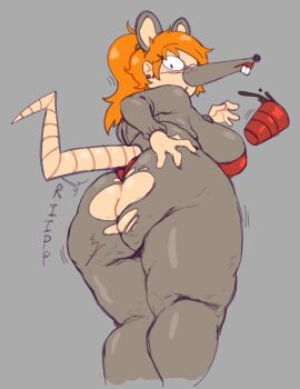 1girls 2d 2d_(artwork) adult_swim auburn_hair cellulite chubby chubby_female female glasses light-skinned_female light_skin long_hair mature_female ponytail smiling_friends submarichamomi2 zoey_(smiling_friends)