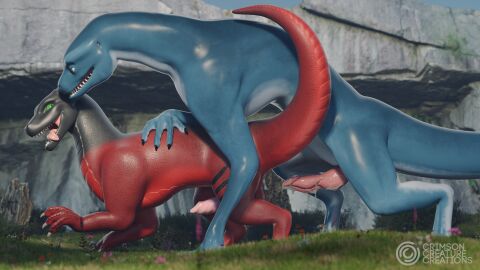 3d anal anatomically_correct animal_genitalia ass bodily_fluids crimson_(crimsoncreaturecreations) crimsoncreaturecreations cum cum_in_ass cum_inside digital_media_(artwork) dragon duo european_mythology feral genital_fluids genitals grass hi_res male male/male mythological_creature mythological_scalie mythology outside_sex penis plant pull_out rock scalie sex western_dragon wingless_dragon