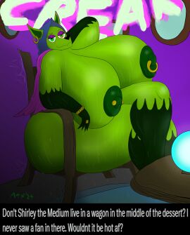 absurd_res anthro areola ass big_areola big_ass big_breasts big_butt big_nipples bodily_fluids bracelet breaking breasts canid canine canis cape caption caption_box cartoon_network chair chair_breaking chihuahua clothing courage_the_cowardly_dog creaking crossed_legs domestic_dog dripping droplets ear_piercing ear_ring excessive_bodily_fluids excessive_sweat female furniture furniture_damage furniture_noises glistening glistening_body gold_(metal) gold_jewelry hand_behind_own_head heterochromia hi_res hoodie huge_areola huge_ass huge_breasts huge_butt huge_nipples hyper hyper_breasts jewelry looking_at_viewer m4n mammal meme nipples onomatopoeia orb picture_frame piercing raised_arm ring ring_piercing rug shirley_the_medium smile smiling_at_viewer solo sound_effects sweat sweatdrop sweaty_ass sweaty_body sweaty_breasts sweaty_butt sweaty_legs sweaty_thighs table text thick_thighs topwear toy_dog tweet twitter