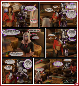 3d comic dialogue draenei draenei_futa english_text female ferlynn futa_on_female futanari human intersex ishari lejana self_upload text world_of_warcraft