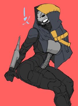 1girls big_breasts breasts bungie cape clothed clothing color dare_to_exist destiny_(game) destiny_2 exo exo_stranger female female_focus female_only hi_res large_breasts robot robot_girl solo solo_female tagme thick_thighs white_eyes