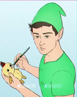 animated bara bulge christmas dancing elf_ears funny gay holidays male male_only music santa_hat sound tagme thong tosgan2d video