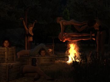 2k_games abigail_blyg all_the_way_through bisected cannibalism death dolcett emma_mountebank female female_death gore guilotin21 guro impalement kaitlyn_ka kaylee_hackett laura_kearney multiple_deaths roasting_spit severed_head supermassive_games the_quarry