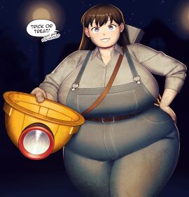 arato_nagi bbw better_with_salt big_breasts chubby fat nagi_arato overalls overweight ruri_no_houseki ruri_rocks tagme