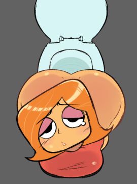 ass debbie_turnbull female huge_ass imminent_fart imminent_scat meltstoplock robotboy sitting_on_toilet spread_ass toilet