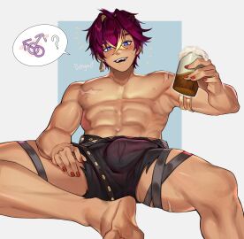 artist_request dehya_(genshin_impact) genderswap_(ftm) genshin_impact male_only rule_63 underwear