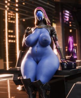 1girls 2025 3_fingers 3d 3d_(artwork) alien alien_girl alien_humanoid areola areolae belly belly_button belly_button_piercing big_areola big_areolae big_breasts big_hips big_nipples big_thighs bioware blender blender_(software) blue_body blue_skin blurry_background boots bottom_heavy chubby chubby_female curvy curvy_body curvy_female curvy_figure curvy_hips curvy_thighs digital_media_(artwork) erect_nipples female fingers genitals half_naked half_nude hi_res hips hips_wider_than_shoulders hood huge_areola huge_areolae huge_breasts huge_thighs humanoid humanoid_genitalia jewelry looking_at_viewer mask masked masked_female mass_effect massive_breasts massive_thighs nipple_piercing nipples no_bra no_panties piercing pussy quarian saggy_breasts seurat slut solo solo_female thick thick_hips thick_legs thick_thighs thighhighs thighs top_heavy topless vagina vespa'nala voluptuous voluptuous_female vulva whore wide_hips