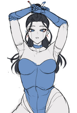 android arms_up beepo_(chunkymoon) female robot robot_girl