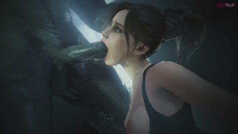 1girls 1monster 3d :>= angry_dragon animated areola big_penis blue_eyes breasts brown_hair capcom claire_redfield claire_redfield_(jordan_mcewen) clothed_female_nude_male deep_blowjob dubious_consent exposed_breasts eye_contact face_fucking faceless_male fellatio female female_rape_victim female_raped forced_oral fugtrup gag gagged gagging gagging_noise grey-skinned_male grey_skin hair_grab hair_pull hand_on_mouth hard huge_cock human interspecies kneeling large_penis larger_male light-skinned_female light_skin male medium_breasts monster monster_penetrating mr_x muffled nipples no_bra nude nude_female oral oral_sex out_of_frame penis petite pleasuring_the_enemy plunger_position ponytail pulling_hair pulling_ponytail questionable_consent rape_victim raped_by_monster raped_female resident_evil resident_evil_2 resident_evil_2_remake reupload saliva saliva_trail shorter_than_10_seconds size_difference sound sound_effects sехual throat_fuck throat_noise tight_throat video voice_acted