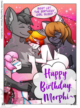 aftercare anthro ass bed big_ass big_butt colored_nails comic cuddling dialogue domestic_cat dragon dragunny english_text felid feline felis furniture hi_res hot-gothics hybrid lagomorph leporid mammal meme morphi_(character) mythological_creature mythological_scalie mythology nails rabbit scalie size_difference sleeping slightly_chubby text thick_thighs wide_hips wings