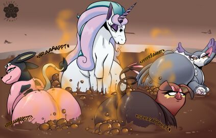 2023 2d 2d_(artwork) 2d_artwork 4girls ass bending_over bent_over big_ass big_butt blossonflower blue_eyes bovid bovine brap brown_fur bubble_butt cat chubby chubby_female color cow enjoying_farts eproctophillia equine eyelashes eyeshadow fart fart_bubbles fart_cloud fart_everywhere fart_fetish fat_ass feline female female_oinkologne feral furry furry_female galarian_rapidash game_freak gassy generation_2_pokemon generation_4_pokemon generation_8_pokemon generation_9_pokemon grey_fur horns horse huge_ass mammal mare miltank mud mud_bath mudbath nasty nintendo oinkologne passing_gas pig pink_fur pokemon pokemon_(species) porcine purugly rapidash relief ripping_ass smell_fetish smelly smelly_ass smile stinky stinky_ass tail video_games white_fur wide_hips