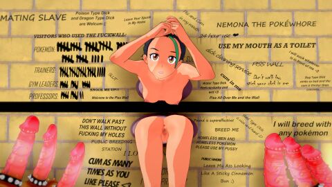 1girls 3d 3d_(artwork) anime anime_style female glory_wall goldieecchi graffiti human hypno koikatsu male nemona_(pokemon) penis penis_awe pokemon pokemon_(species) pokemon_sv