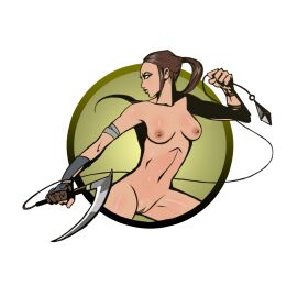 1girls arm_guards asian asian_female bandaged_arm bandaid bandaid_on_arm female japanese japanese_female kusarigama mti nekki nude_edit nude_filter shadow_fight shadow_fight_2 tagme third-party_edit tied_hair viper_(sf2)