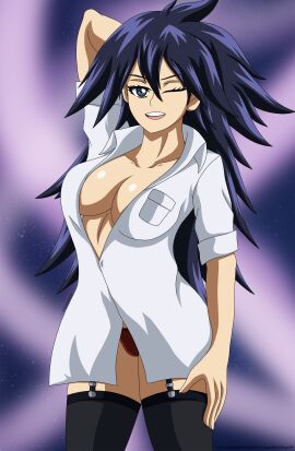 1girls black_legwear female looking_at_viewer midnight_(my_hero_academia) my_hero_academia tagme thighhighs