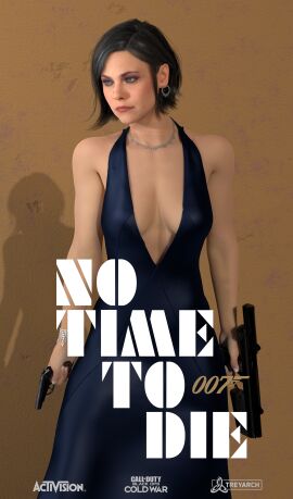 3d ana_de_armas brown_hair call_of_duty call_of_duty_black_ops_6 call_of_duty_black_ops_cold_war dress female female_only helen_park_(cod) james_bond_(series) movie_poster paloma solo solo_female