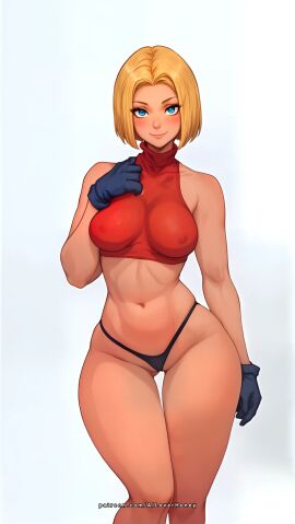 ai_generated ailoverhoney blonde_hair blue_mary honeygirlai king_of_fighters light_skin panties short_hair thick_thighs thighs