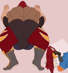 absurd_res animal_mask avian bird bluebird bulge clothing demitiger1 eastern_bluebird fatal_fury from_front_position hi_res high-angle_view humanoid imminent_sex male male/male mask masked_wrestler mating_press muscular muscular_ass muscular_butt muscular_male neptune_mereaux oscine passerine sex size_difference sports_mask sportswear thrush_(bird) tight_clothing tizoc wrestler wrestling_mask wrestling_outfit