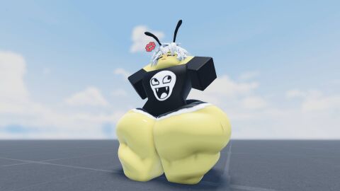 1boy 3d ass ass_body baseplate bee clothed deviantart_link femboy femboy_only holy_fuck_i'm_cumming male original_character roblox roblox_studio robloxian tagme thick_ass thick_butt thick_thighs thighs