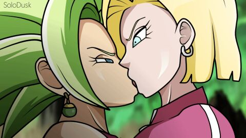 16:9 2d 2girls android_18 angry animated blonde_hair blue_eyes daughter dirty dragon_ball dragon_ball_super earrings female female_only female_saiyan french_kissing gif green_hair incest kefla kissing milf mother mother_and_daughter multiple_females multiple_girls potara_earrings saiyan solodusk57 source_request super_saiyan tongue tongue_kiss yuri