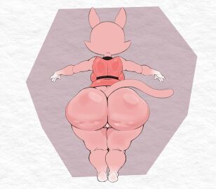 1girls anthro ass ass_focus big_ass bubble_ass bubble_butt cellulite clothing fat_ass feline female female_only huge_ass large_ass panties pink_body purple_yoshi_draws rear_view shima_luan solo super_planet_dolan tail thick_ass thick_thighs wide_hips