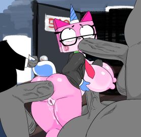 1boy 1girls 2024 3boys absurd_res anthro anus ass balls big_breasts big_penis bodily_fluids boobjob breasts cat_girl catgirl clothed clothing domestic_cat equid equine faceless_character faceless_male fellatio female female_penetrated fur furry genital_fluids genitals glasses group group_sex hi_res horn human humanoid humanoid_on_anthro humanoid_penis interspecies looking_pleasured male male/female male_penetrating male_penetrating_female mammal nipples nude nude_female nude_male office office_clothing office_sex offscreen_character orgasm penetration penile penile_penetration penis penis_in_ass penis_in_mouth pink_fur pussy savagensfw scales sex simple_background tail the_lego_movie tie unicorn_horn uniform unikitty unikitty! unikitty_(series) unseen_male_face