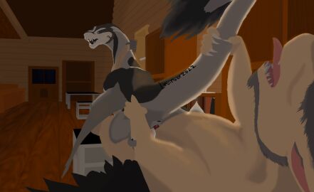 2022 anus beard black_flesh bodily_fluids cabin closed_eyes crouching_reverse_cowgirl cum cum_from_vagina cum_in_vagina cum_inside cum_string dragon duo european_mythology facial_hair fahroe_peirce fangs feathered_wings feathers female female_on_top feral feral_on_feral fur furniture furred_dragon furred_scalie furred_wyvern genital_fluids grey_beard grey_facial_hair hi_res interior_background leaking_cum leg_grab leviticus_despencer leviticusthefluff lineless looking_pleasured male male/female mythological_creature mythological_scalie mythology on_top open_mouth penetration purple_eyes scalie tail tail_around_neck tail_grab teeth thigh_grab tongue tongue_out vaginal_penetration western_dragon wings wyvern