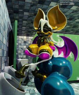 3d_(artwork) absurd_res animal_genitalia animal_penis areola armor bathroom big_breasts big_penis bodily_fluids breastplate breasts clothing curvy_figure digital_media_(artwork) equine_genitalia equine_penis eyelashes flared_penis futanari genital_fluids genitals hi_res hyper intersex lips mismatched_animal_genitalia mismatched_animal_penis mismatched_genitalia mismatched_penis peeing penis pussy rouge_the_bat saliva sanory sega sonic_(series) sonic_the_hedgehog_(series) suit tail thick_lips tongue urine voluptuous vulva wings