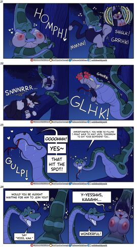 2025 alternate_species anthro ass big_ass big_breasts black_body black_fur black_hair blush bodily_fluids body_outline breasts brown_body bubble_ass bubble_butt cleavage comic dialogue domestic_cat duo english_text erection felid feline felis female female_prey feral forked_tongue fur furry genitals green_body group hair hi_res huge_ass huge_breasts humanoid_genitalia humanoid_penis hyper hyper_breasts iamaneagle_(artist) kaa_(jungle_book) male mammal multicolored_body multicolored_fur night nipples nude nude_anthro nude_female nude_male oral_vore outlet_(outletdraws) outletdraws pawpads penis pink_pawpads plant pussy python reptile saliva scalie scared_face size_difference sleeping slightly_chubby slightly_chubby_anthro slightly_chubby_male snake snake_vore socket_(outletdraws) speech_bubble tagme tail text the_jungle_book thick_thighs tongue tongue_out tree trio two-tone_body two-tone_fur vore vore_belly vulva whiskers white_body white_fur wide_hips