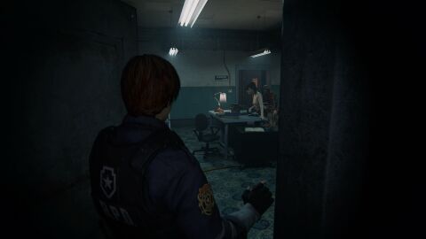 3d blender canonical_scene caught caught_in_the_act claire_redfield female interspecies leon_scott_kennedy licker_(resident_evil) monster monster_on_female naked_female realistic resident_evil resident_evil_2 resident_evil_2_remake sex sex_from_behind teratophilia vulint